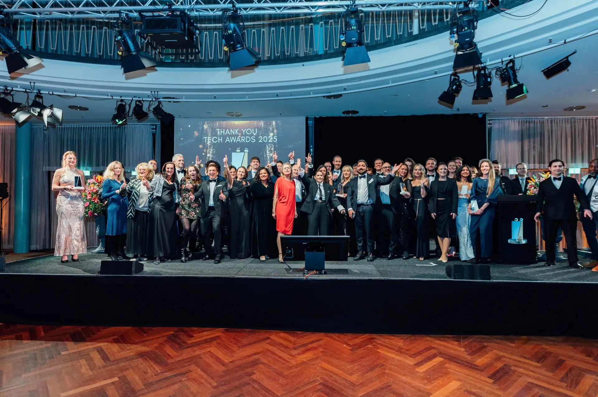 Finalists and guests on the Tech Awards Gala stage